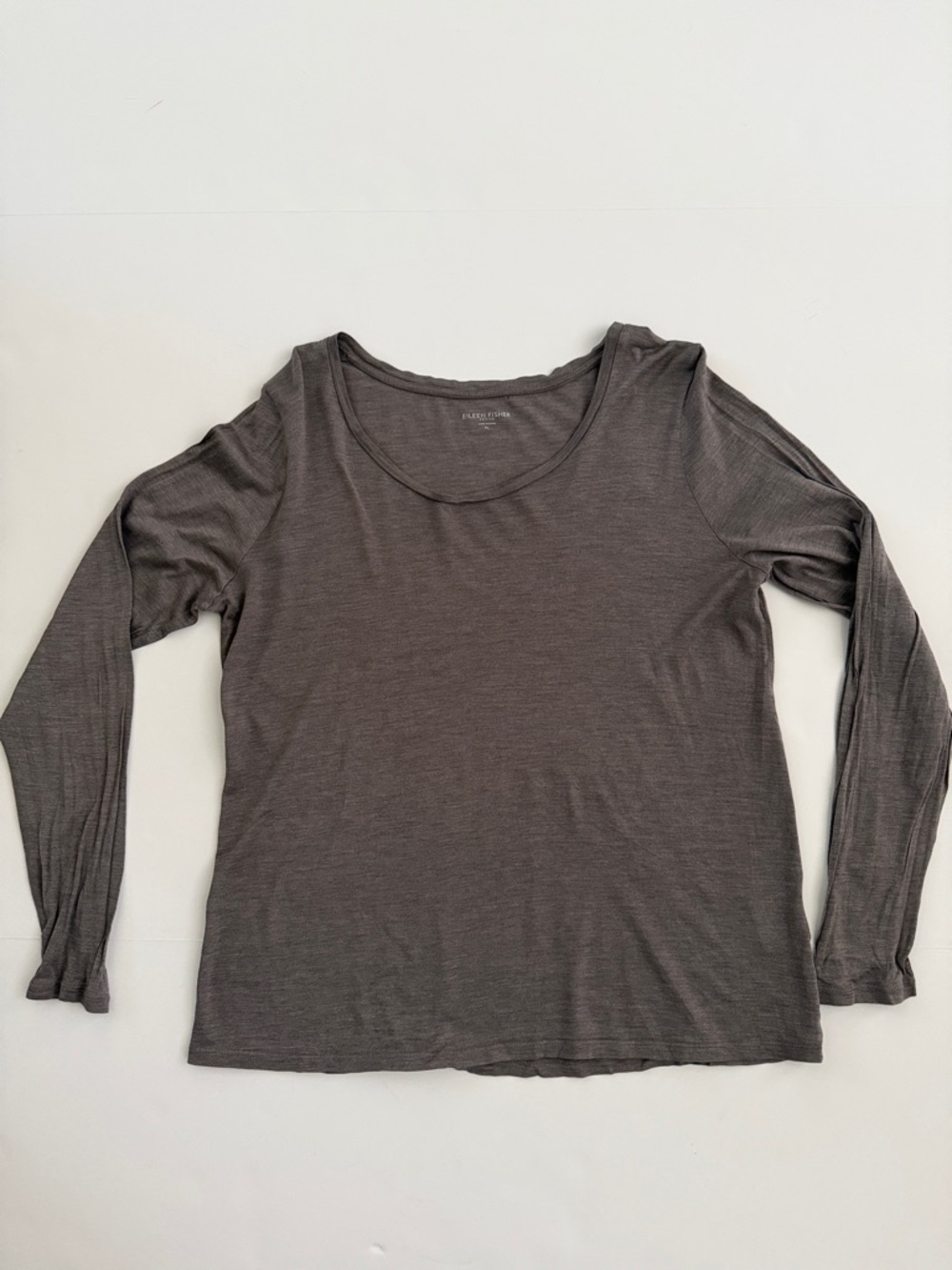 Eileen Fisher Silk/cotton Blend long sleeve t Shirt
Layering Grey  PL